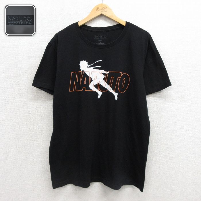 NARUTO疾風伝　古着Tシャツ 古着通販 L☆古着 半袖 Tシャツ メンズ アニメ ナルト疾風伝 うずまき