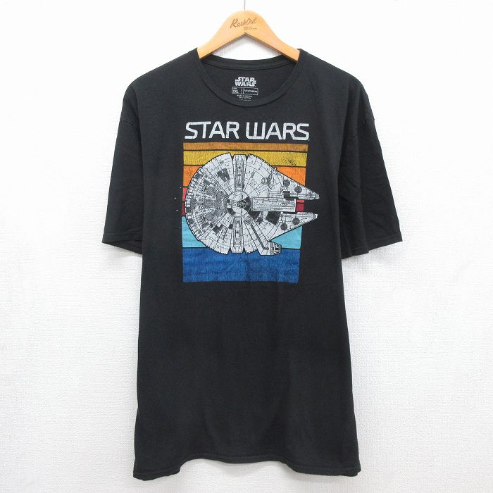スターウォーズ 半袖Tシャツ ミレニアムファルコン ブラック メンズXL相当 | 古着