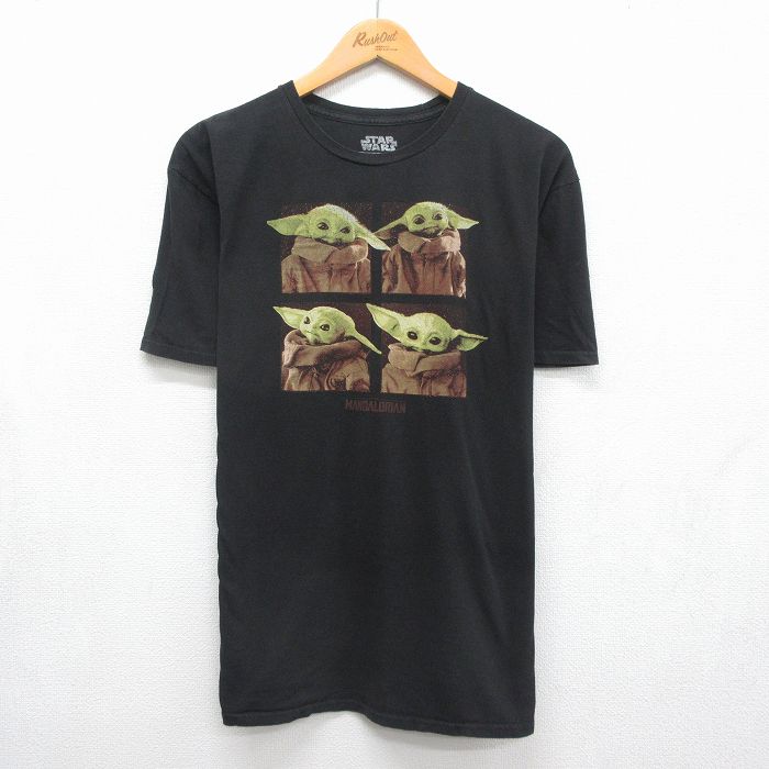 スターウォーズ 半袖Tシャツ ベビーヨーダ ブラック メンズXL相当 | 古着
