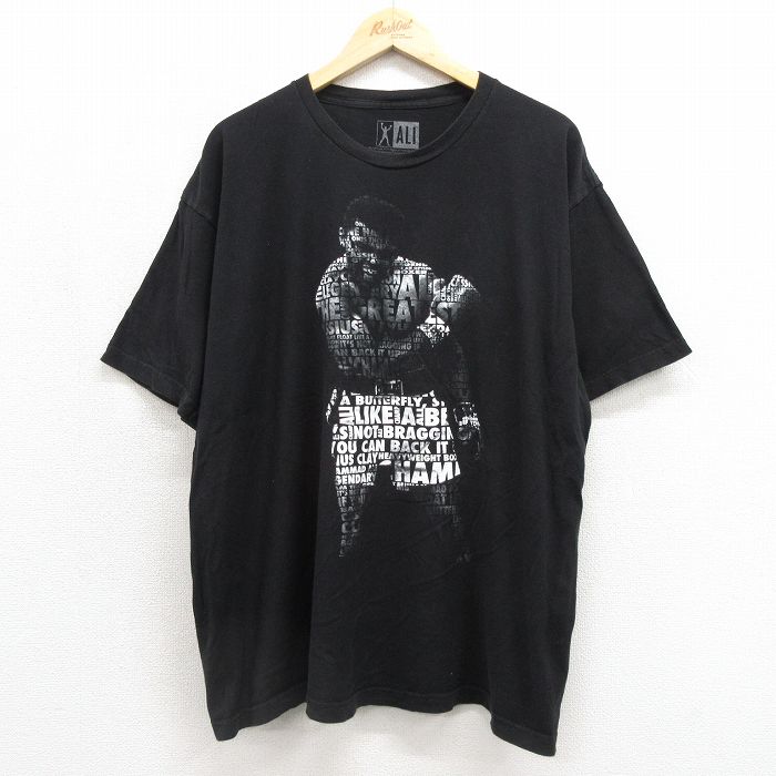 モハメドアリ 半袖Tシャツ ブラック メンズXL相当 | 古着