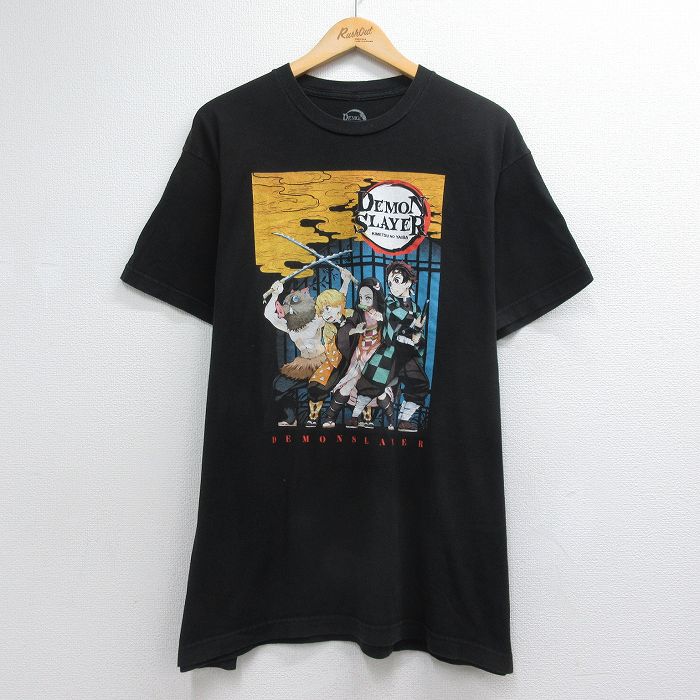 半袖Tシャツ 鬼滅の刃 ブラック メンズXL相当 | 古着