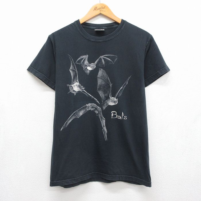 半袖Tシャツ コウモリ ブラック メンズM相当 | 古着