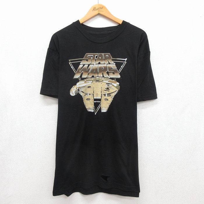 スターウォーズ 半袖Tシャツ ミレニアムファルコン ブラック メンズXL相当 | 古着