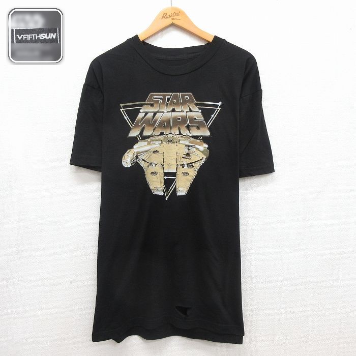 スターウォーズ 半袖Tシャツ ミレニアムファルコン ブラック メンズXL相当 | 古着