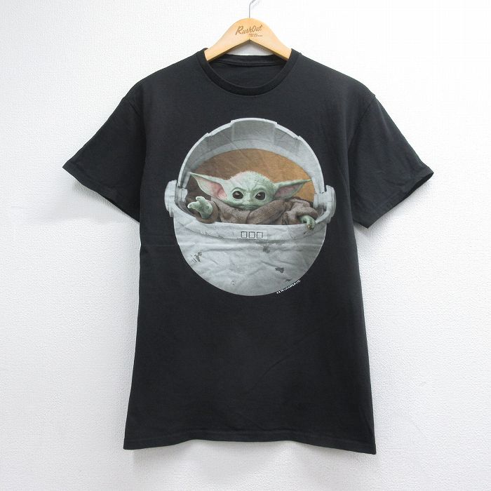 半袖Tシャツ スターウォーズグローグー ブラック メンズM相当 | 古着