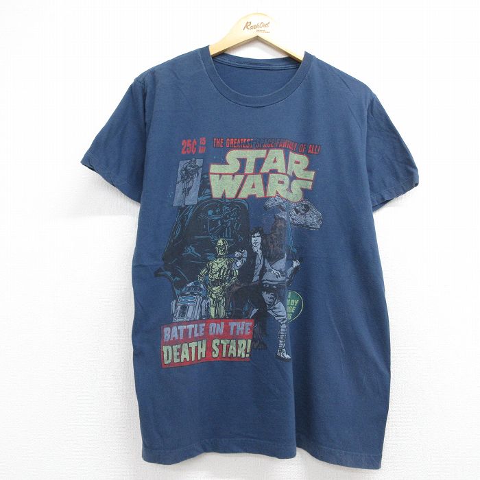 スターウォーズ 半袖Tシャツ ネイビー メンズL相当 | 古着