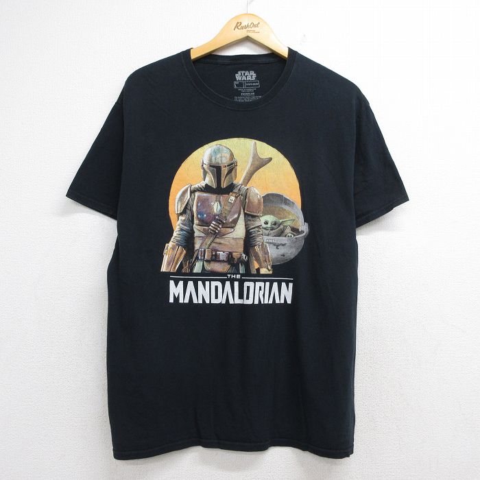 スターウォーズ 半袖Tシャツ マンダロリアン ブラック メンズL相当 | 古着