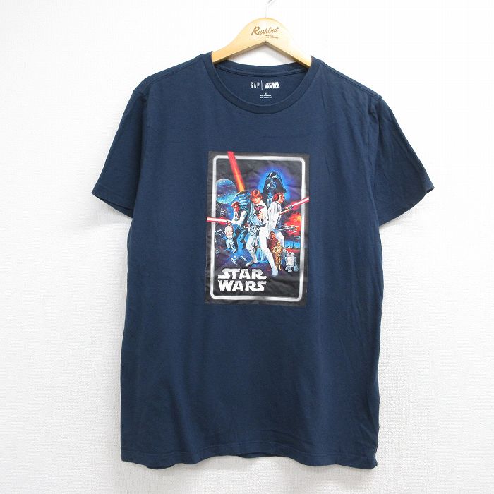 ギャップ 半袖Tシャツ スターウォーズ ネイビー メンズL相当 | 古着