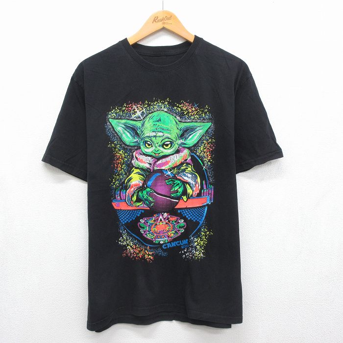 スターウォーズ 半袖Tシャツ グローグー ブラック メンズL相当 | 古着