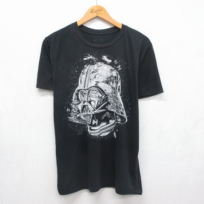 スターウォーズ 半袖Tシャツ ダースベイダープリント ブラック メンズL相当 | 古着