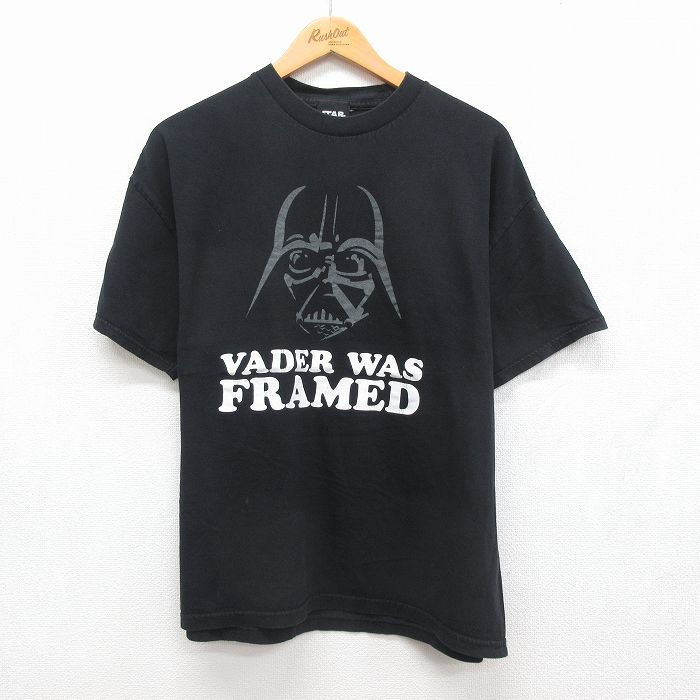 スターウォーズ 半袖Tシャツ ダースベイダープリント ブラック メンズXL相当 | 古着