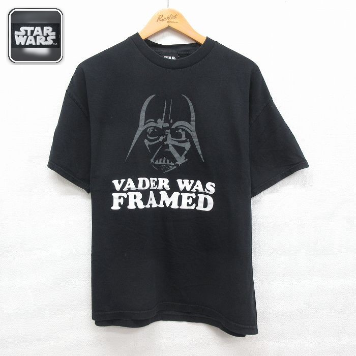 スターウォーズ 半袖Tシャツ ダースベイダープリント ブラック メンズXL相当 | 古着