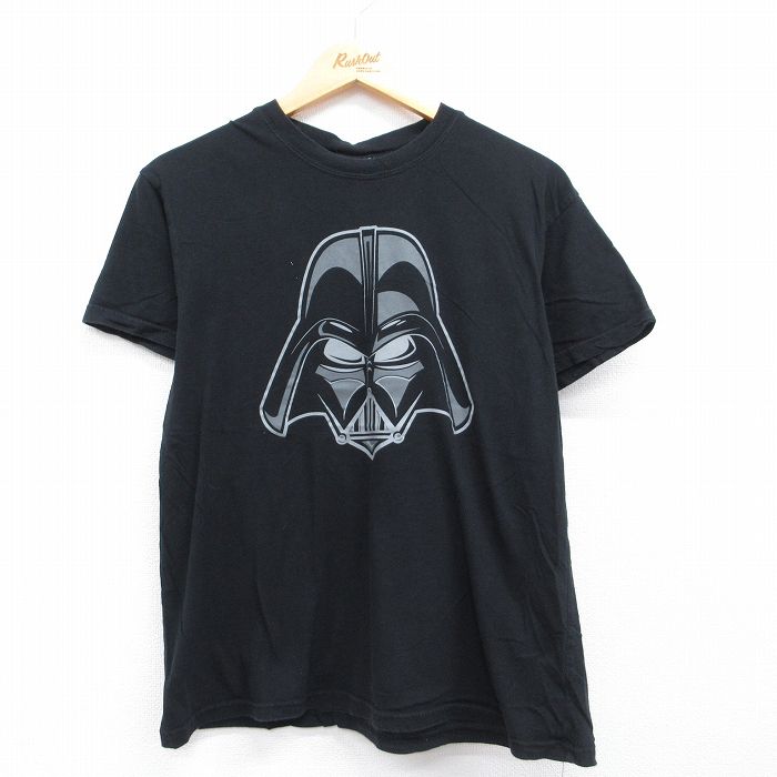 スターウォーズ 半袖Tシャツ ダースベイダープリント ブラック メンズM相当 | 古着