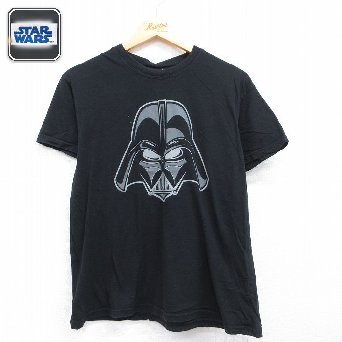 スターウォーズ 半袖Tシャツ ダースベイダープリント ブラック メンズM相当 | 古着