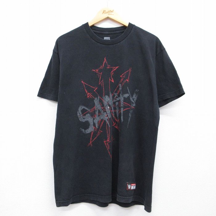 半袖Tシャツ ワールドプロレスリング ブラック メンズL相当 | 古着