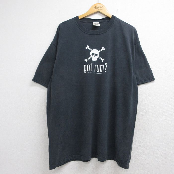 半袖Tシャツ スカル ブラック メンズXL相当 | 古着