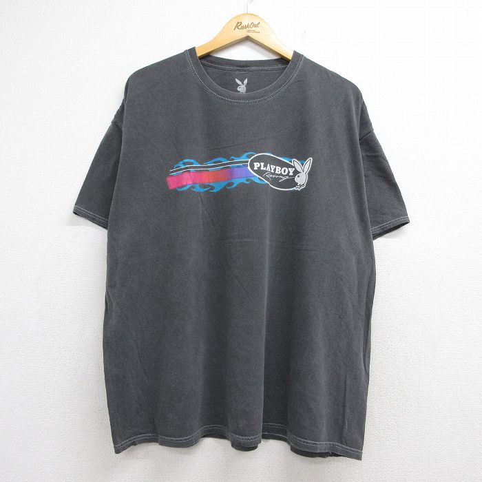 プレイボーイ 半袖Tシャツ グレー メンズXL相当 | 古着