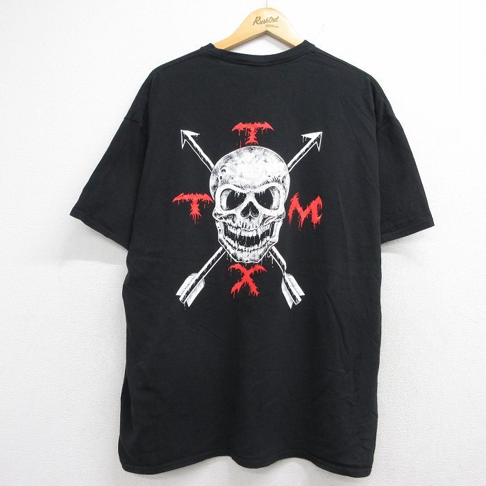 半袖Tシャツ スカル ブラック メンズXL相当 | 古着