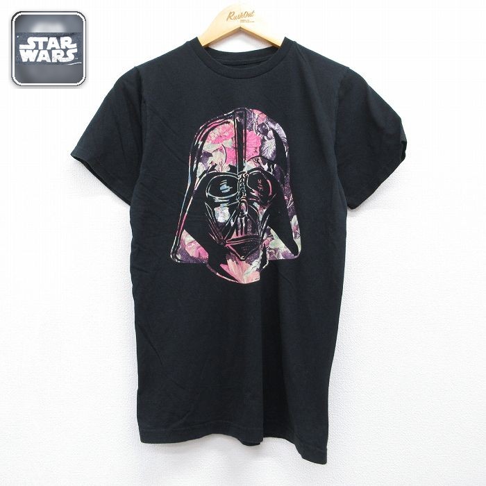 スターウォーズ 半袖Tシャツ ダースベイダープリント ブラック メンズS相当 | 古着