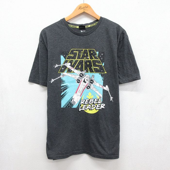 半袖Tシャツ スターウォーズXウィング 霜降りグレー メンズXL相当 | 古着