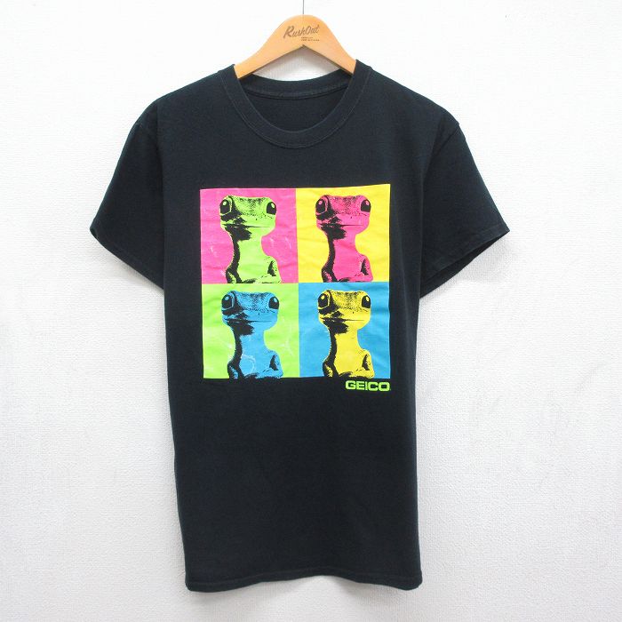 半袖Tシャツ GEICO ブラック メンズM相当 | 古着