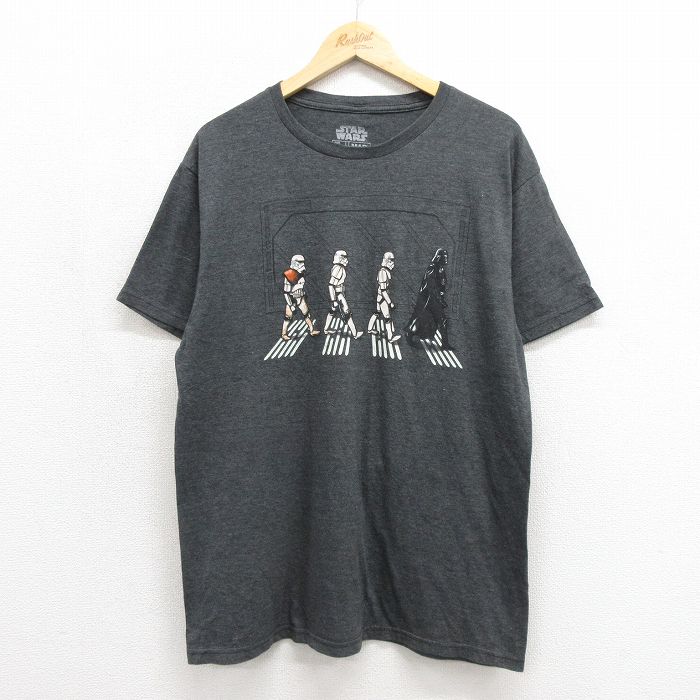 スターウォーズ 半袖Tシャツ ダースベイダー グレー メンズL相当 | 古着