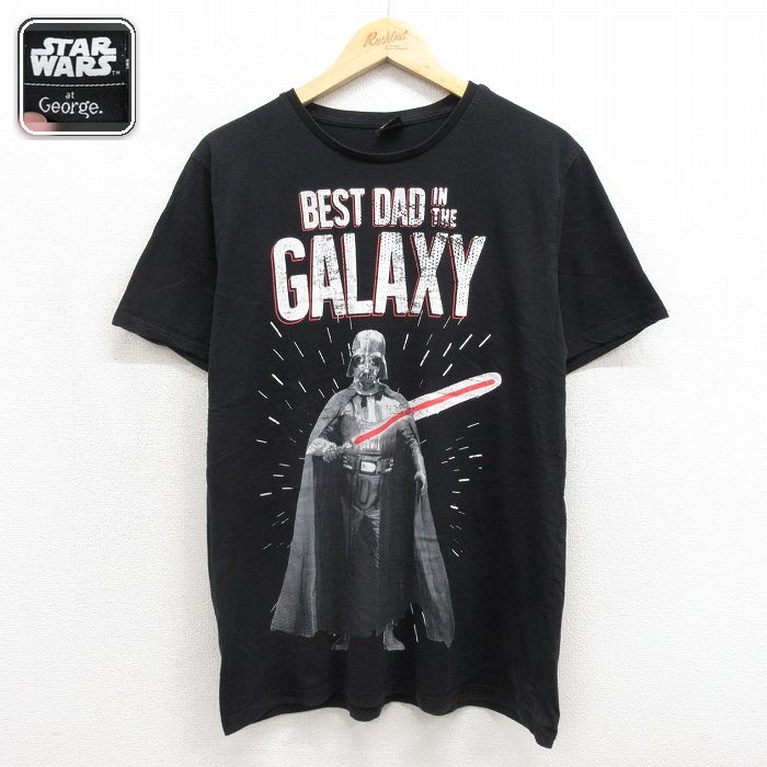 スターウォーズ 半袖Tシャツ ダースベイダープリント ブラック メンズL相当 | 古着