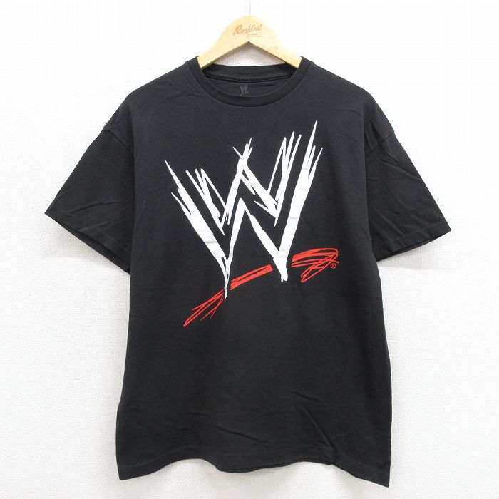 半袖Tシャツ ワールドプロレスリング ブラック メンズL相当 | 古着