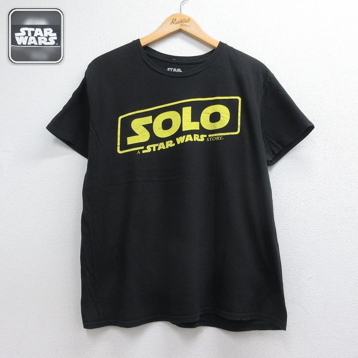 スターウォーズ 半袖Tシャツ ハンソロ ブラック メンズL相当 | 古着