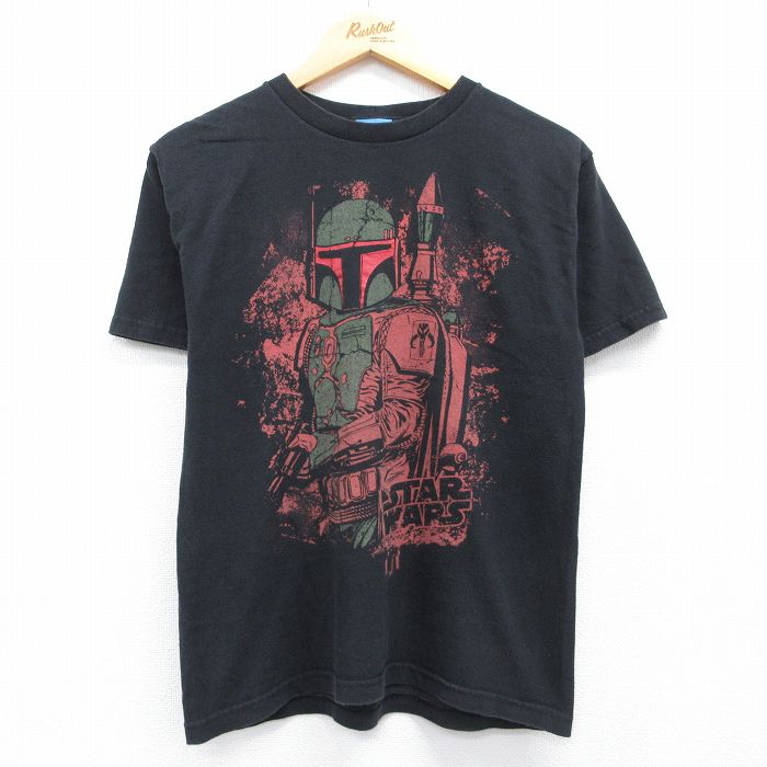 半袖Tシャツ スターウォーズボバフェット ブラック メンズM相当 | 古着