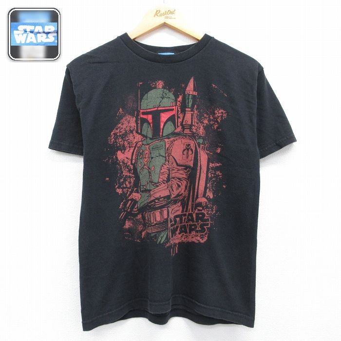半袖Tシャツ スターウォーズボバフェット ブラック メンズM相当 | 古着