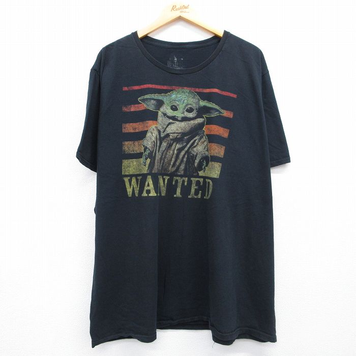 スターウォーズ 半袖Tシャツ ベビーヨーダ ブラック メンズXL相当 | 古着