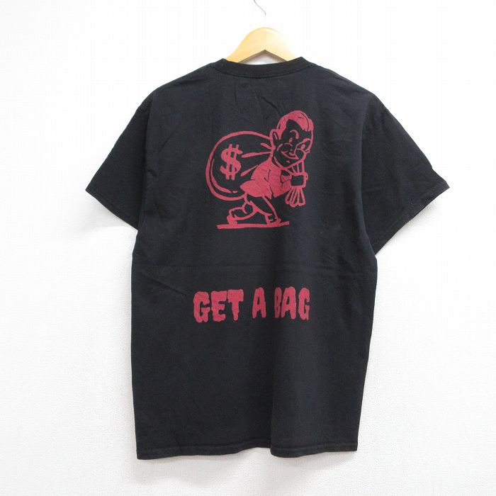 ヘインズ 半袖Tシャツ GET ブラック メンズL相当 | 古着