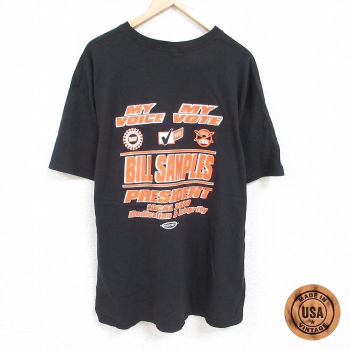 【50%OFF】半袖Tシャツ MY VOTE ブラック XL | 古着