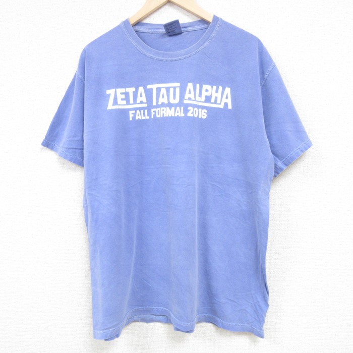 【50%OFF】XL★古着 半袖 Tシャツ メンズ ギター コットン クルーネック 薄紺 ネイビー 24mar15 中古