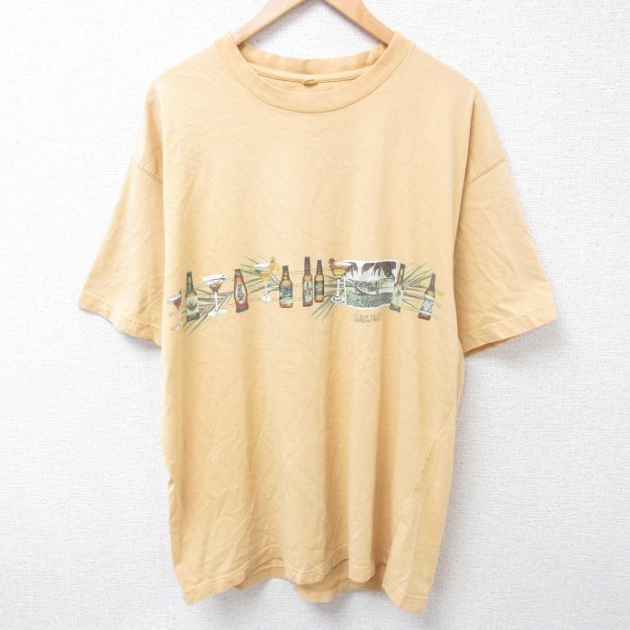 半袖Tシャツ カクテル イエロー XL | 古着