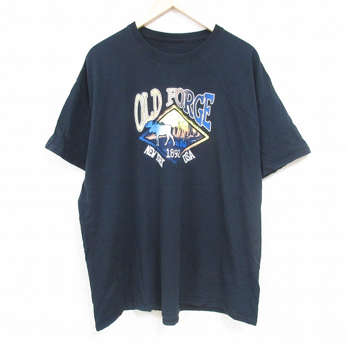 OLD FORGE 半袖Tシャツ シカ ブラック XL | 古着