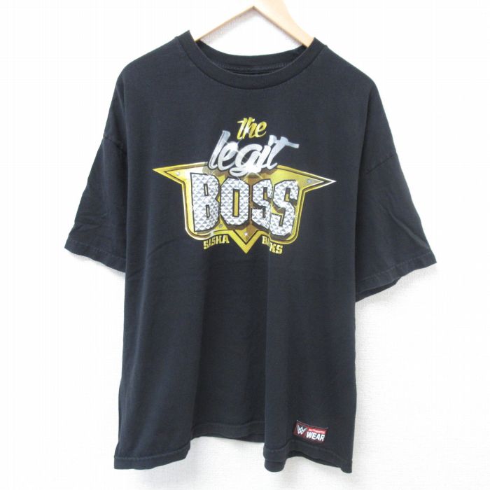 【50%OFF】ワールドプロレスリング 半袖Tシャツ BOSS ブラック XL | 古着