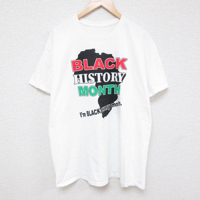 【50%OFF】半袖Tシャツ BLACK HISTORY ホワイト XL | 古着
