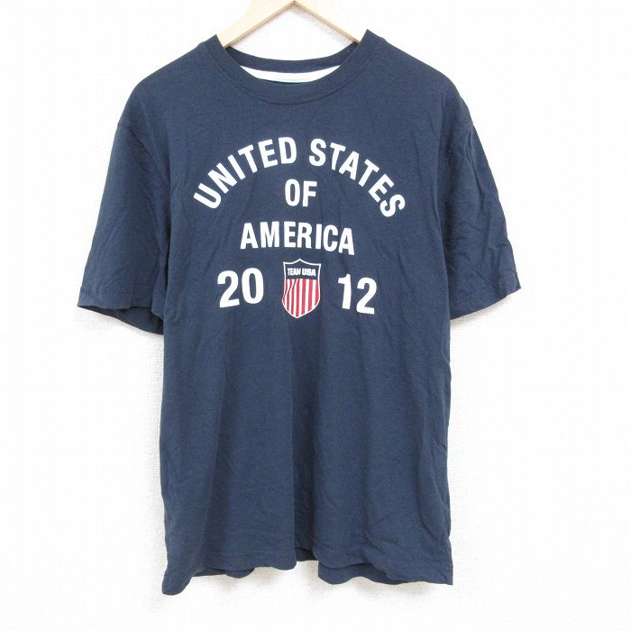 USAオリンピック 半袖Tシャツ ネイビー XL | 古着