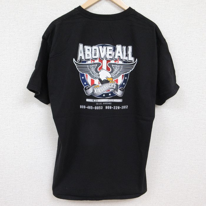 XL★古着 ヘインズ Hanes 半袖 Tシャツ メンズ ワシ コットン クルーネック 黒 ブラック 24jun13 中古