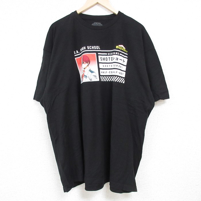 半袖Tシャツ 僕のヒーローアカデミア ブラック XL | 古着