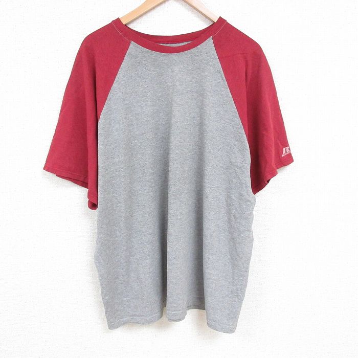 ラッセル 半袖Tシャツ ラグラン グレー XL | 古着