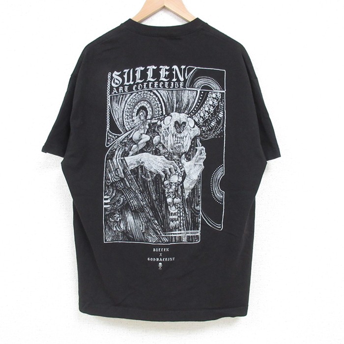 XL★古着 半袖 Tシャツ メンズ SULLEN コットン クルーネック 黒 ブラック 25apr24 中古