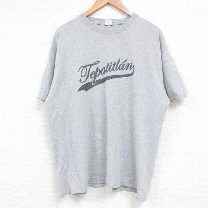 L★古着 半袖 Tシャツ メンズ Tepatitlan クルーネック グレー 霜降り 25jun04 中古
