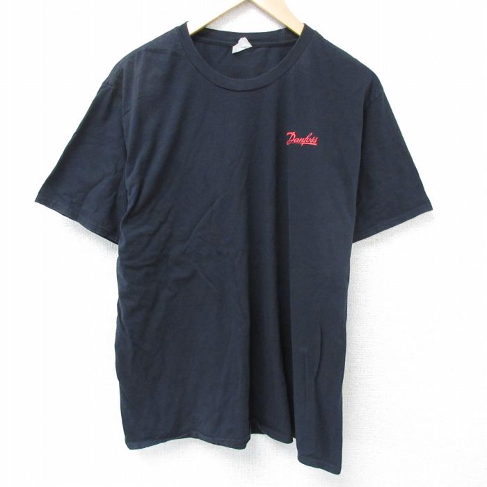 L★古着 半袖 Tシャツ メンズ Danfoss クルーネック 黒 ブラック 25may16 中古