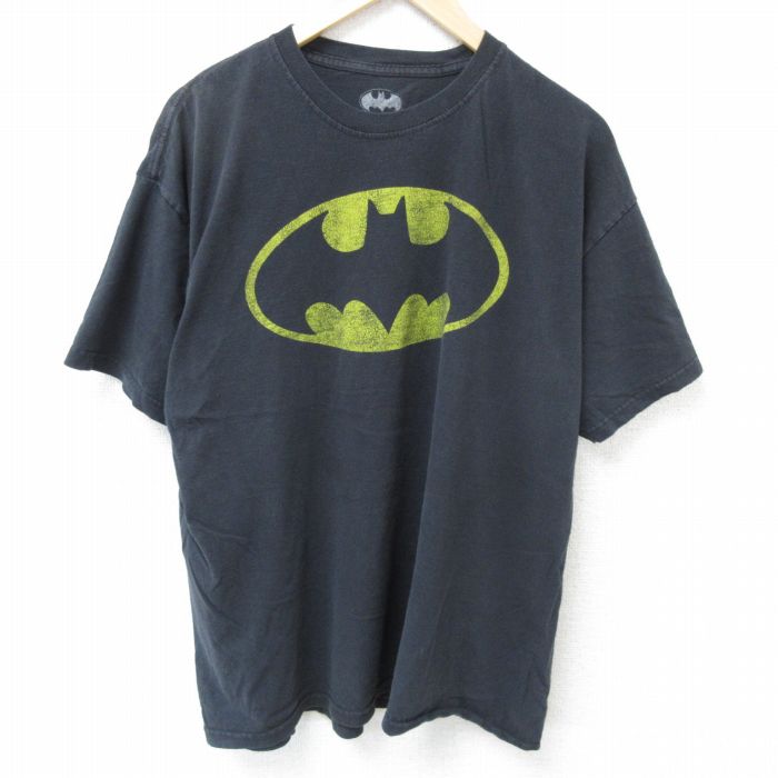 XL★古着 半袖 Tシャツ メンズ DCコミックス バットマン BATMAN コットン クルーネック 黒 ブラック 25may16 中古