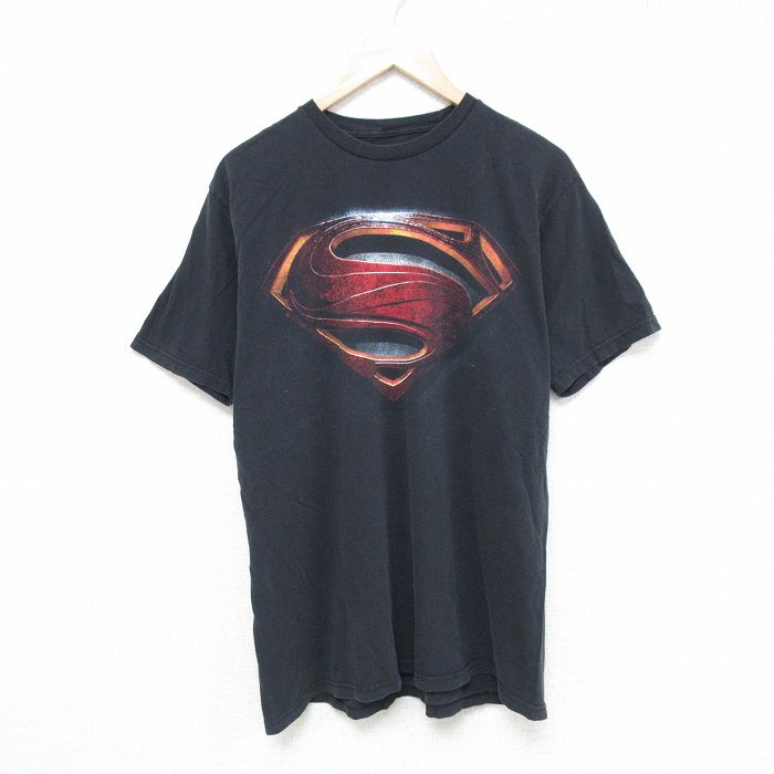 DCコミックス 半袖Tシャツ スーパーマン ブラック L | 古着