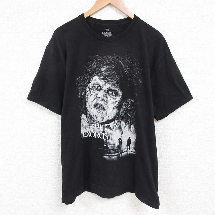 XL★古着 半袖 Tシャツ メンズ 映画 エクソシスト コットン クルーネック 黒 ブラック 【spe】 25may22 中古