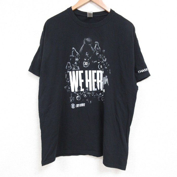 XL★古着 半袖 Tシャツ メンズ NBA ニューヨークニックス コットン クルーネック 黒 ブラック バスケットボール 25may22 中古